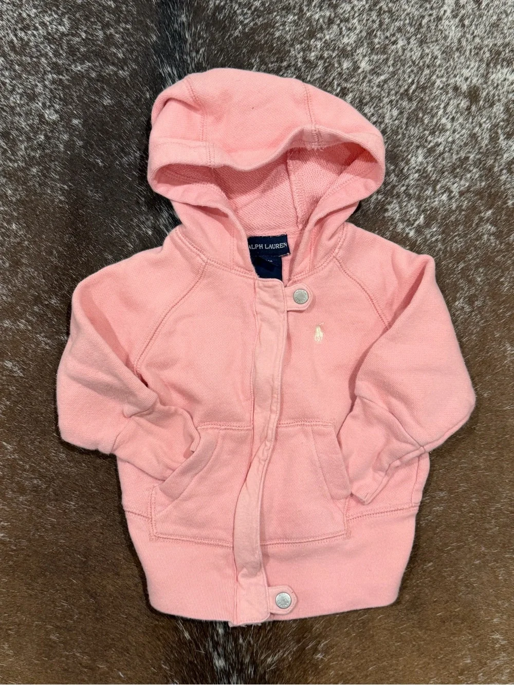 Vintage Ralph Lauren baby pink two-piece sweatsuit 12 months